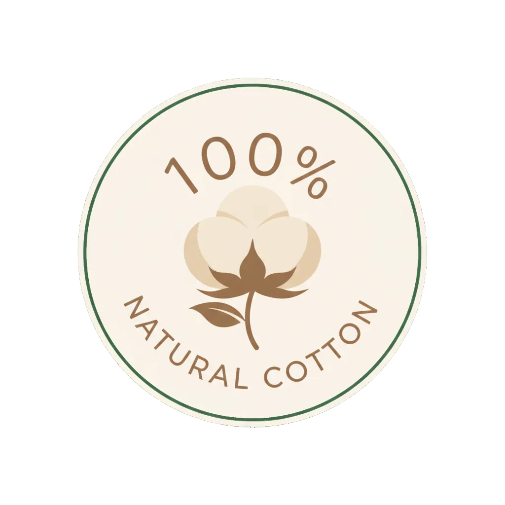 100% unbleached symbol