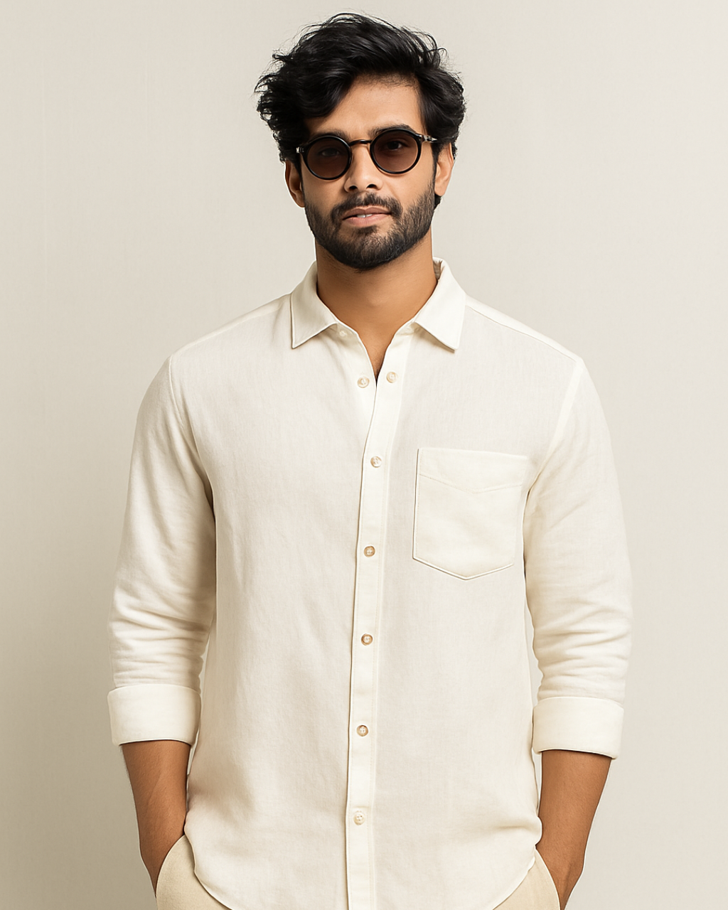 Pure Khadi Full Sleeve Shirt | Unbleached Natural Cotton | Handspun & Handwoven