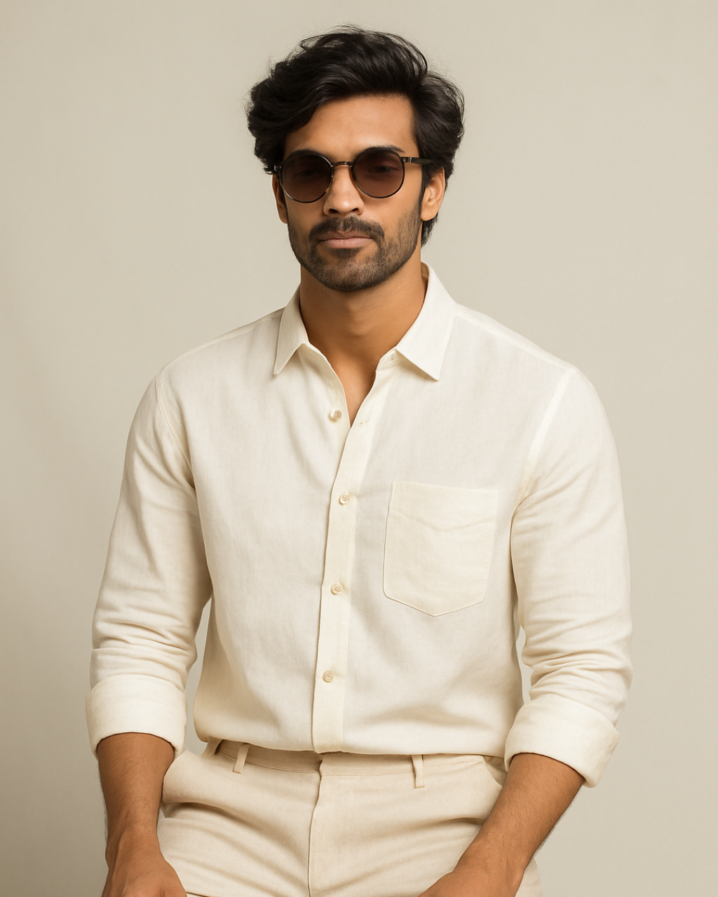 Pure Khadi Full Sleeve Shirt | Unbleached Natural Cotton | Handspun & Handwoven