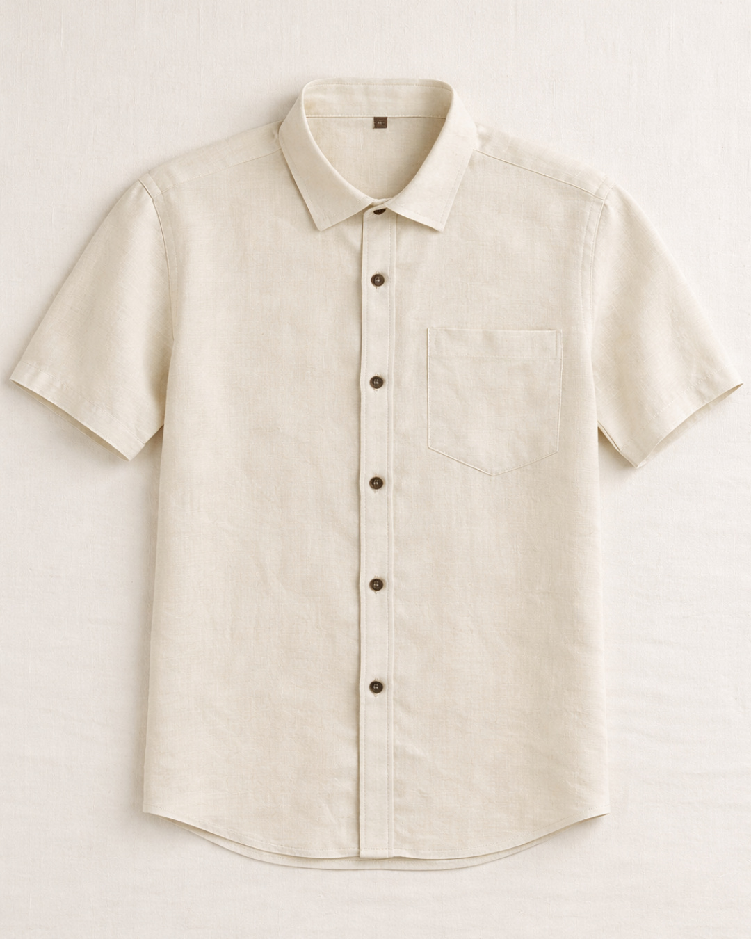 Pure Khadi Half Sleeve Shirt | Unbleached Natural Cotton | Handspun & Handwoven